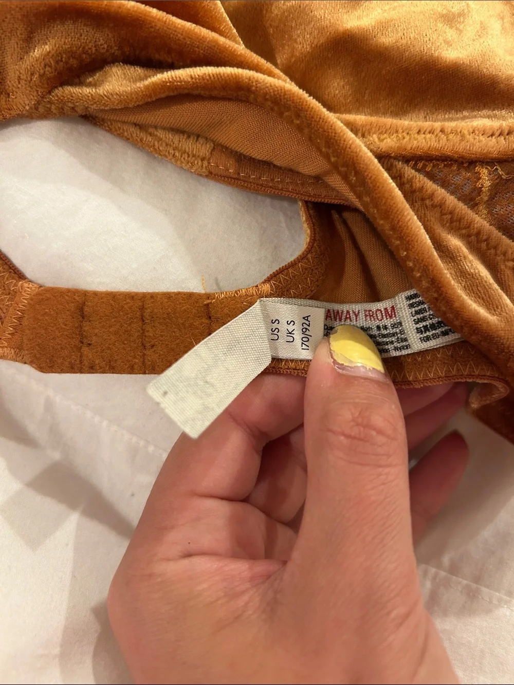 Free People Velvet Lace Bralette in Copper Brown